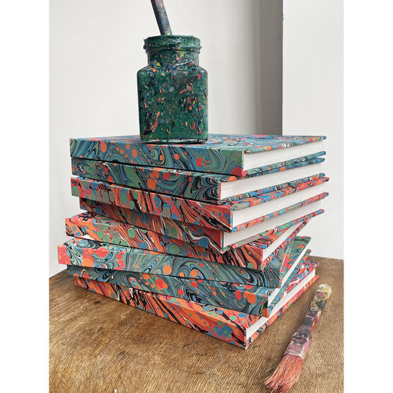 JMW Turner inspired marbled blue notebook